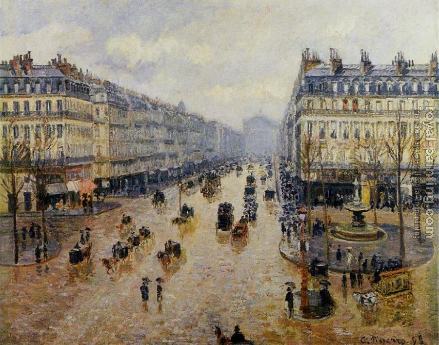 Camille Pissarro : Avenue de l'Opera, Rain Effect